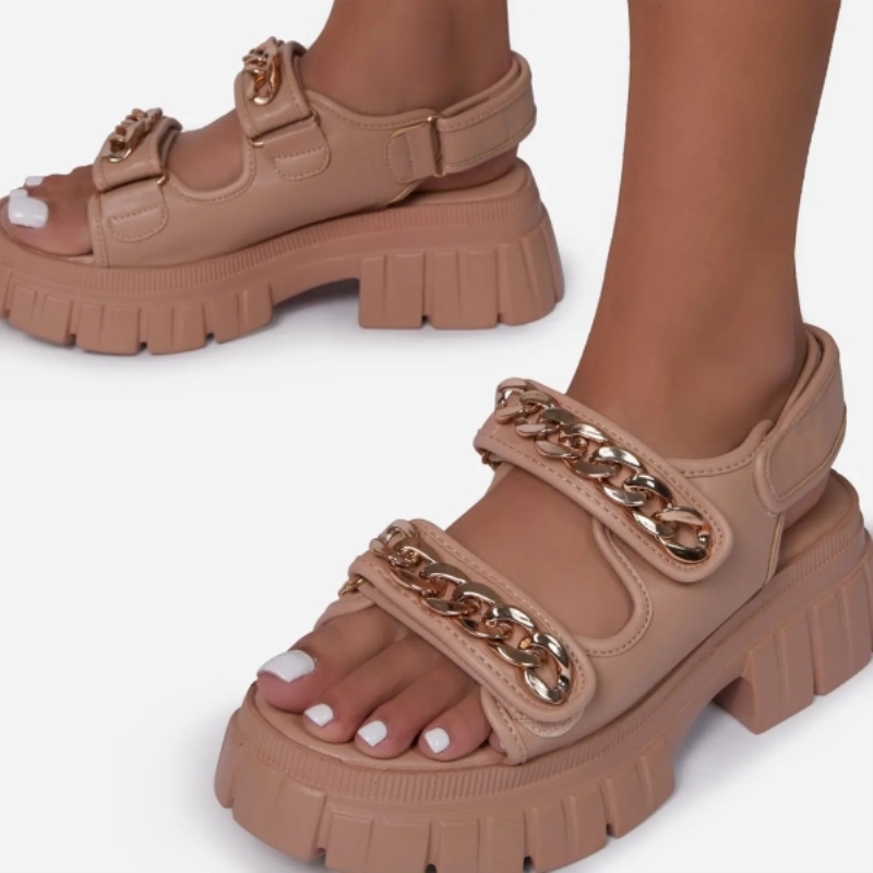 Sandales d'été pour femmes 2021, multicolores, à plateforme, bout ouvert, style gladiateur, à crochet et velcro.