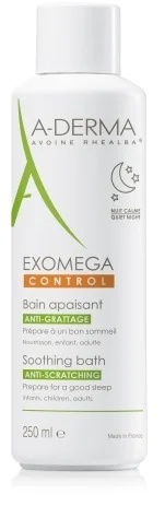 Bain apaisant ADERMA Exomega Control 250 ml pour peaux sèches et atopiques