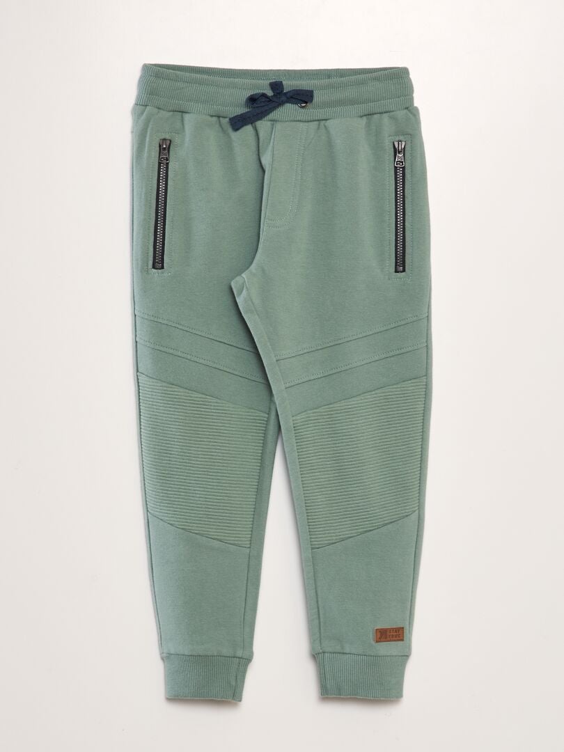 Pantalones deportivos con bolsillos con cremallera - VERDE