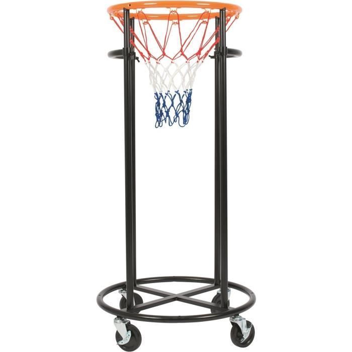 Basketball hoop - Spordas EZ - Black/Red/Blue - 0.46 x 1.8 m - Adjustable height 100-180 cm