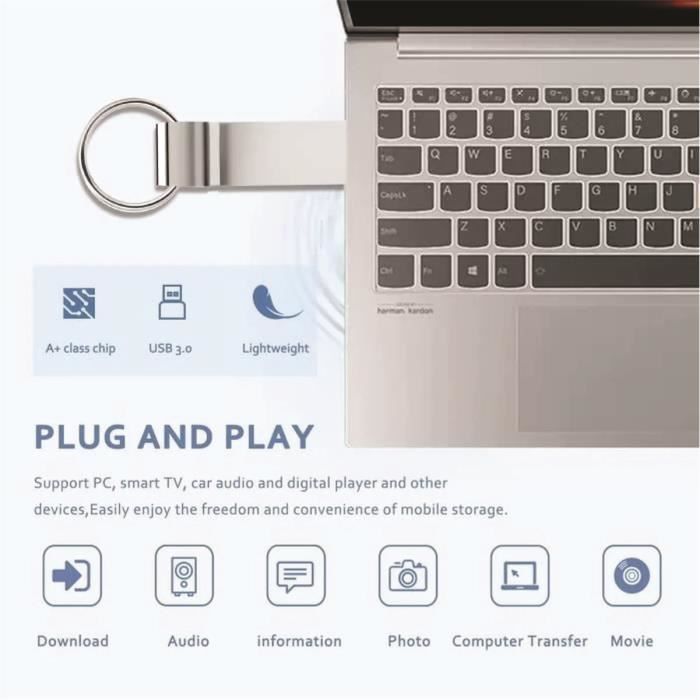 Memoria USB ZISONIX - 256 GB - USB 3.0 - Gran capacidad - Alta velocidad