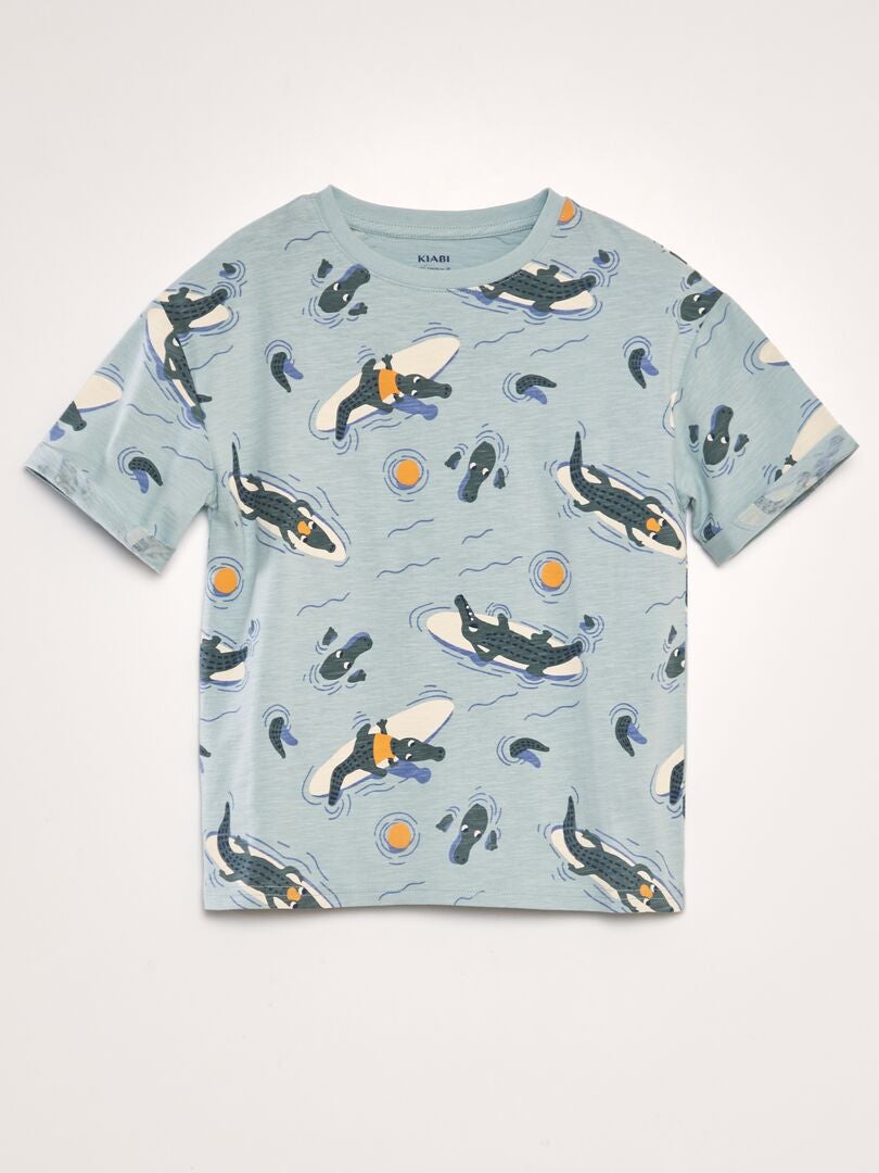 Camiseta com estampa - AZUL