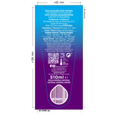 Monchique Natural Alkaline Mineral Water pH 9,5 Sport 510 ml 510 ml