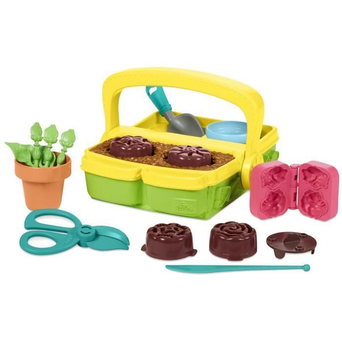 Play-Doh Mon jardin de fleurs, coffret de pâte à modeler inspiré du jardinage et de la nature, Classique, dès 3 ans