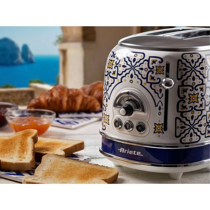 Pack ARIETE Capri: Hervidor de 1,7 L + Tostadora de 2 rebanadas + Exprimidor de cítricos de 85 W - Diseño retro