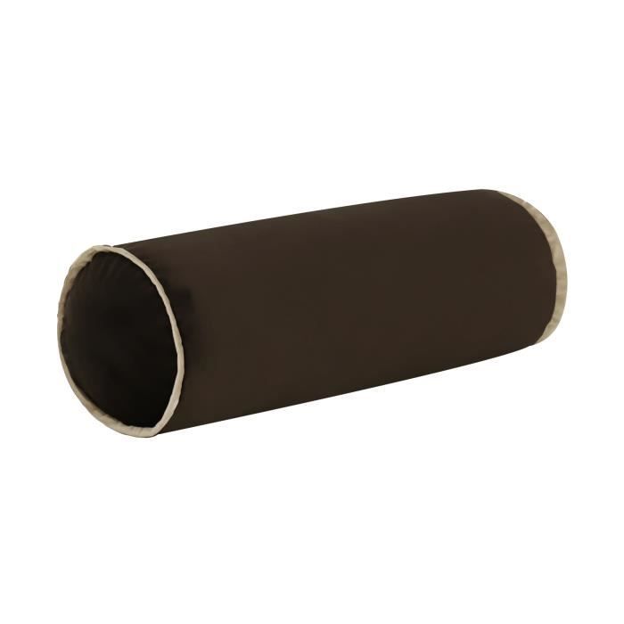 VERCART Grand Oreiller de Tour de Cou, Oreiller de Traversin des Jambes et des Genoux avec Housse en Velours Amovible,Marron