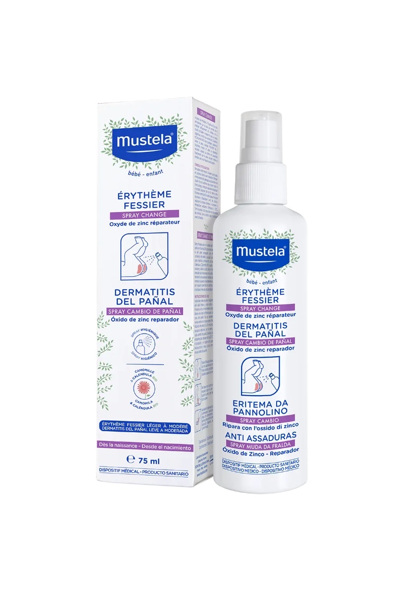 MUSTELA Spray para troca de fraldas Mustela 75 ml contra assaduras