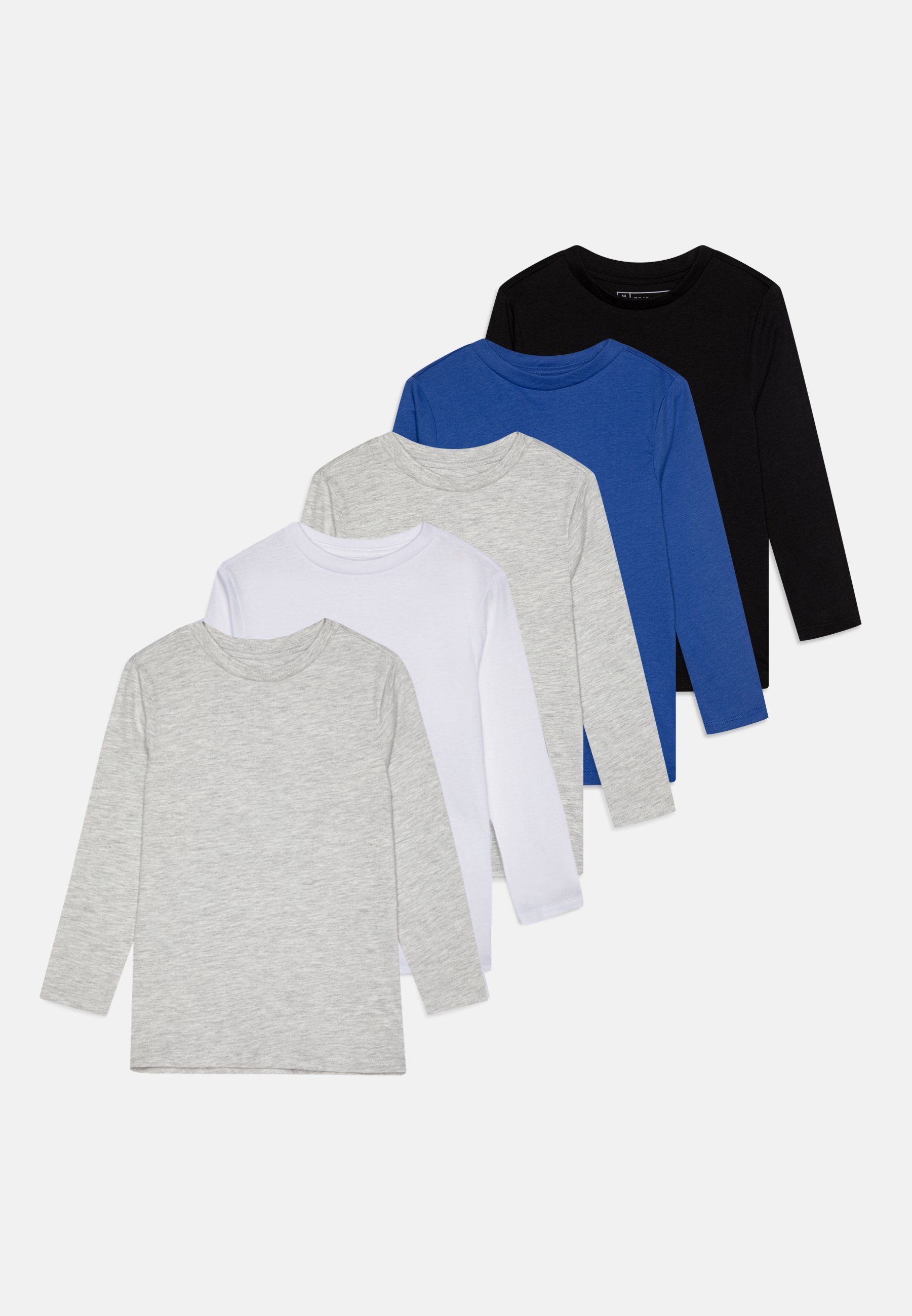 Friboo UNISEX CONFEZIONE DA 5 - Maglia a maniche lunghe - nero/grigio chiaro screziato/grigio scuro screziato