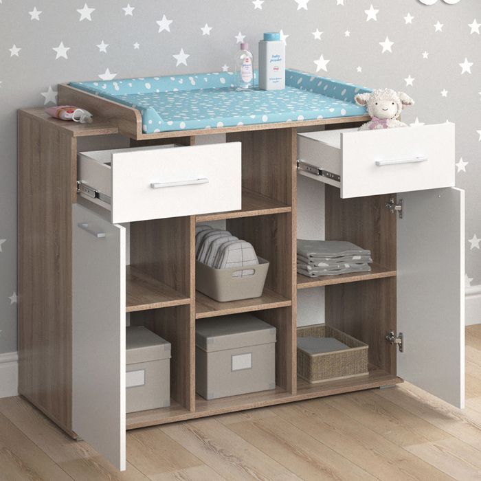 Commode à langer Leonie 113x109cm Sonoma Vicco 36685