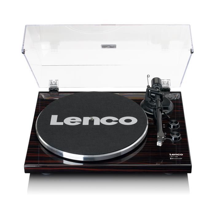 Lenco LBT-189WA - Giradischi con trasmissione Bluetooth®, marrone scuro