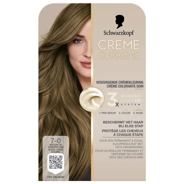 Schwarzkopf Creme Supreme 7-0 Natural Dark Blonde kopjoša krēmkrāsa, 182 g