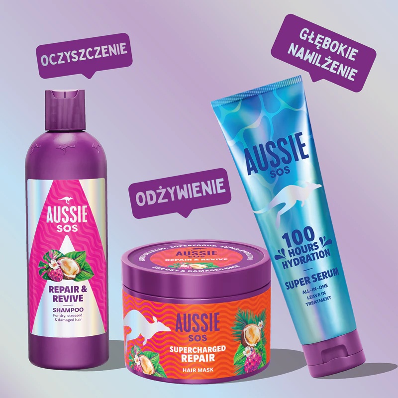„Aussie SOS“ itin stipri atkuriamoji plaukų kaukė