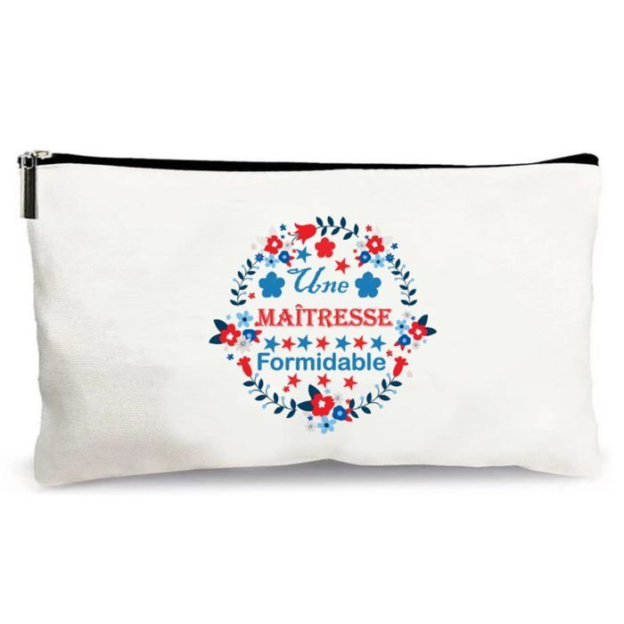 beige pencil case, a wonderful teacher, handmade gift, thank you school