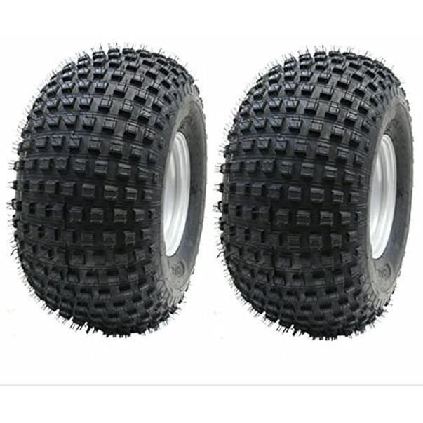 Parnells Kit de remolque para ATV con ruedas + buje - Kit + enganche giratorio, 310 kg, son neumáticos Wanda P323 de 4 capas y 22x11.00-8 con abolladuras.