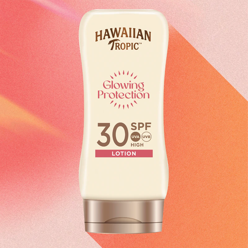 Protetor solar Hawaiian Tropic Glowing Protection com acabamento translúcido FPS 30