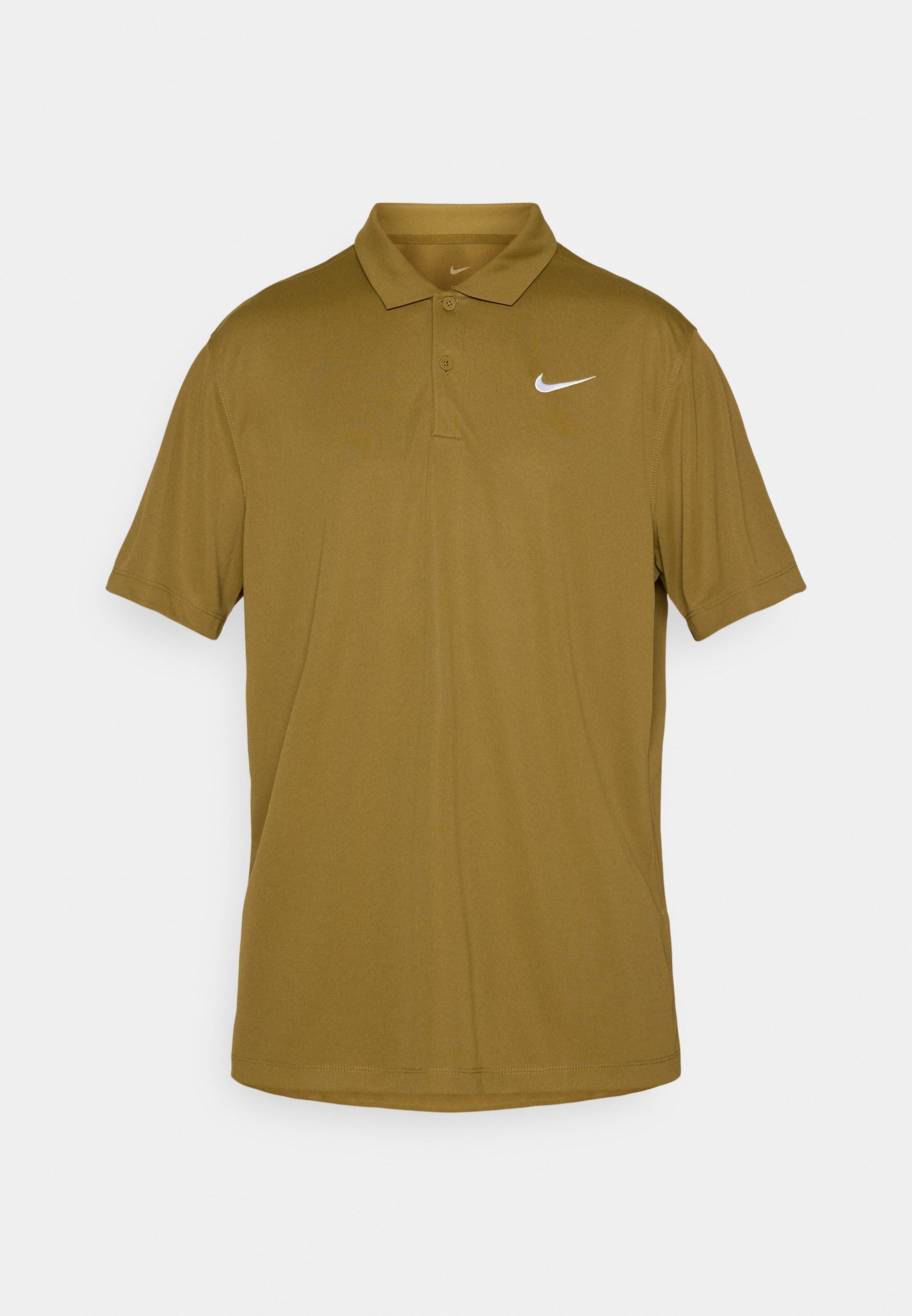 Nike Performance SOLID - Polo majica - olivno rjava/bela