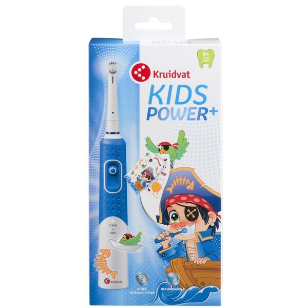 Elektrická zubná kefka Kruidvat Kids Power+<br>Zdravotnícka pomôcka - modrá