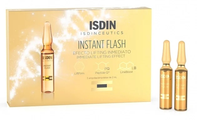 ISDIN Isdinceutics Instant Flash Gesichtsmaske mit Sofort-Lifting-Effekt, 5 Flaschen