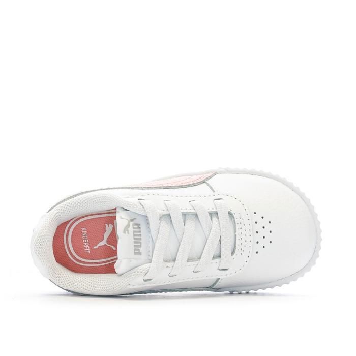 Baskets Blanche/Rose Fille Puma Inf Carina