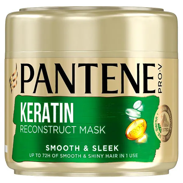 Pantene Smooth & Sleek Haarmasker, voor dof en pluizig haar 300 ml