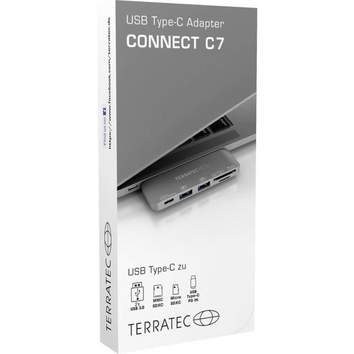 USB-C dockingstation - TERRATEC - 283005 - USB-C connector - Zwart - Praktisch en efficiënt