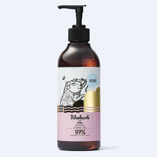 Gel de ducha Yope de ruibarbo y rosa 400 ml