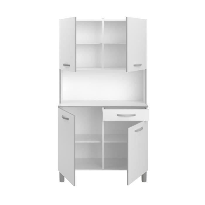 Credenza da cucina - Bianca - Moderna - 4 ante - OSLO - L 101 cm