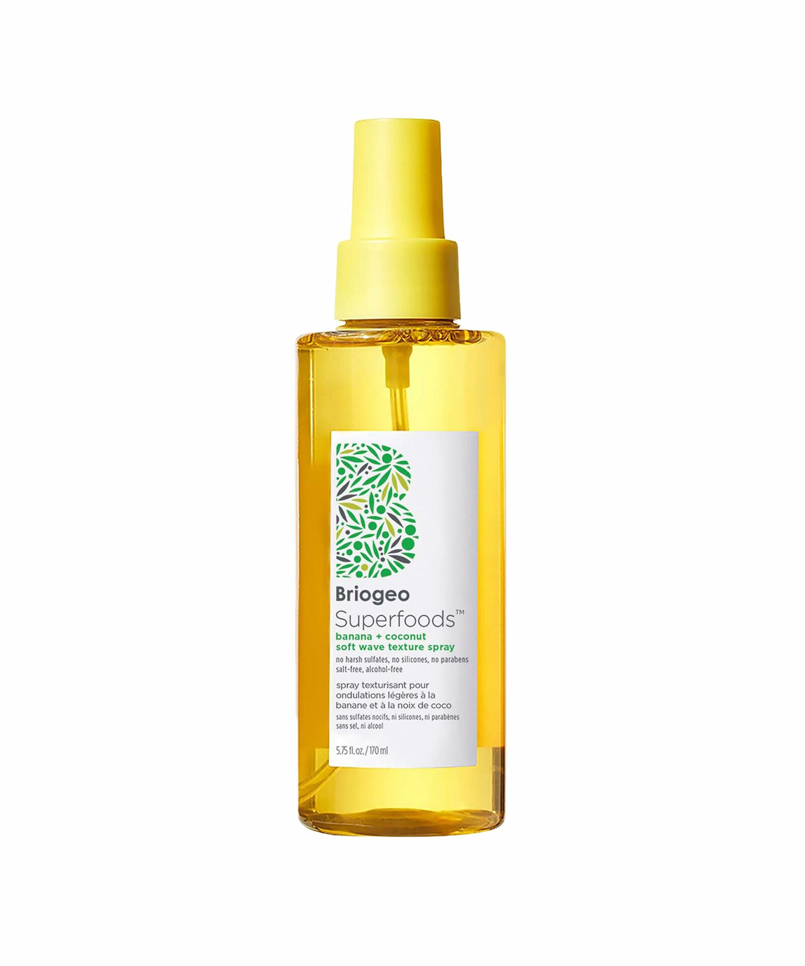 Spray textură Superfoods™ cu banană și nucă de cocos, cu onduleuri moi, 170 ml - Briogeo
