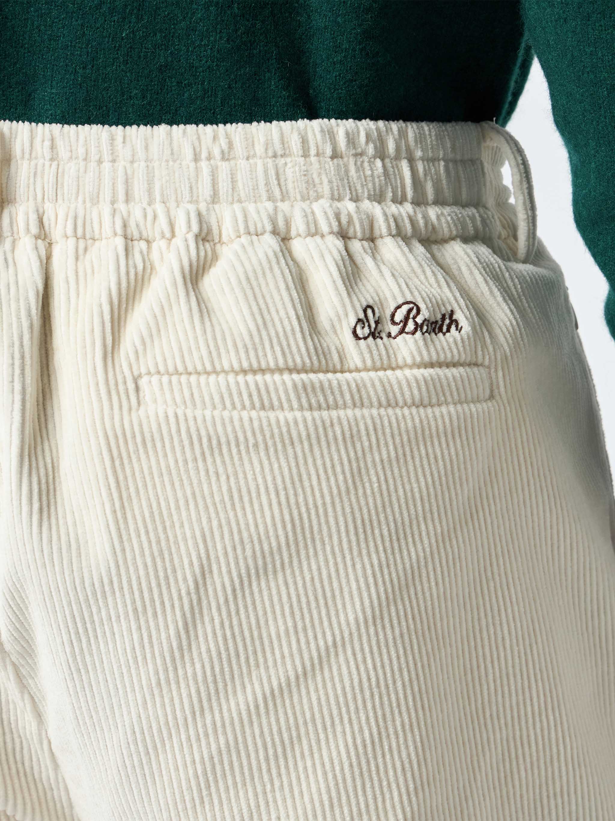 Fuji Off-White Corduroy Herenbroek