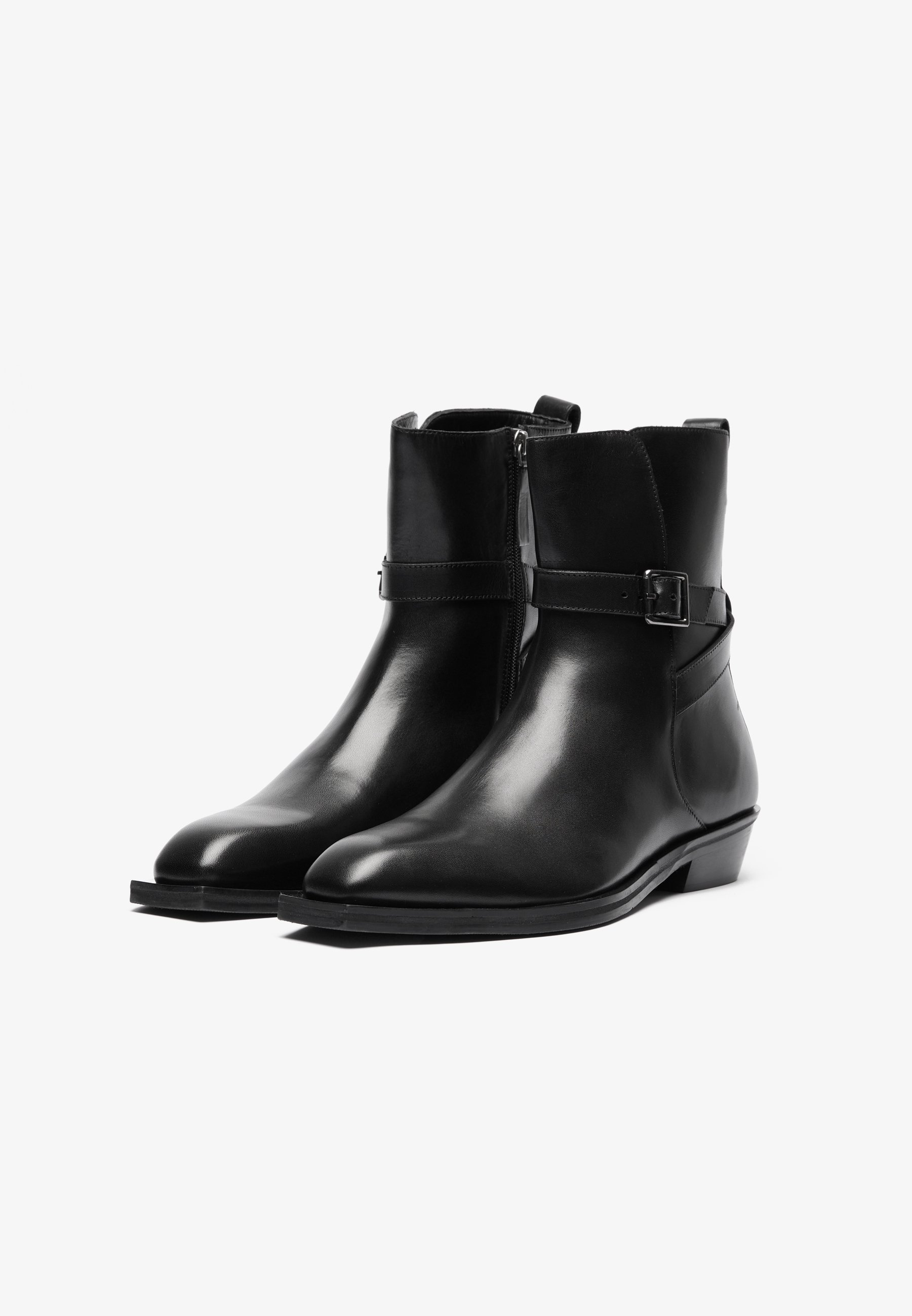 Zign Studio LEDER - Cowboy-/Biker-Stiefelette - schwarz