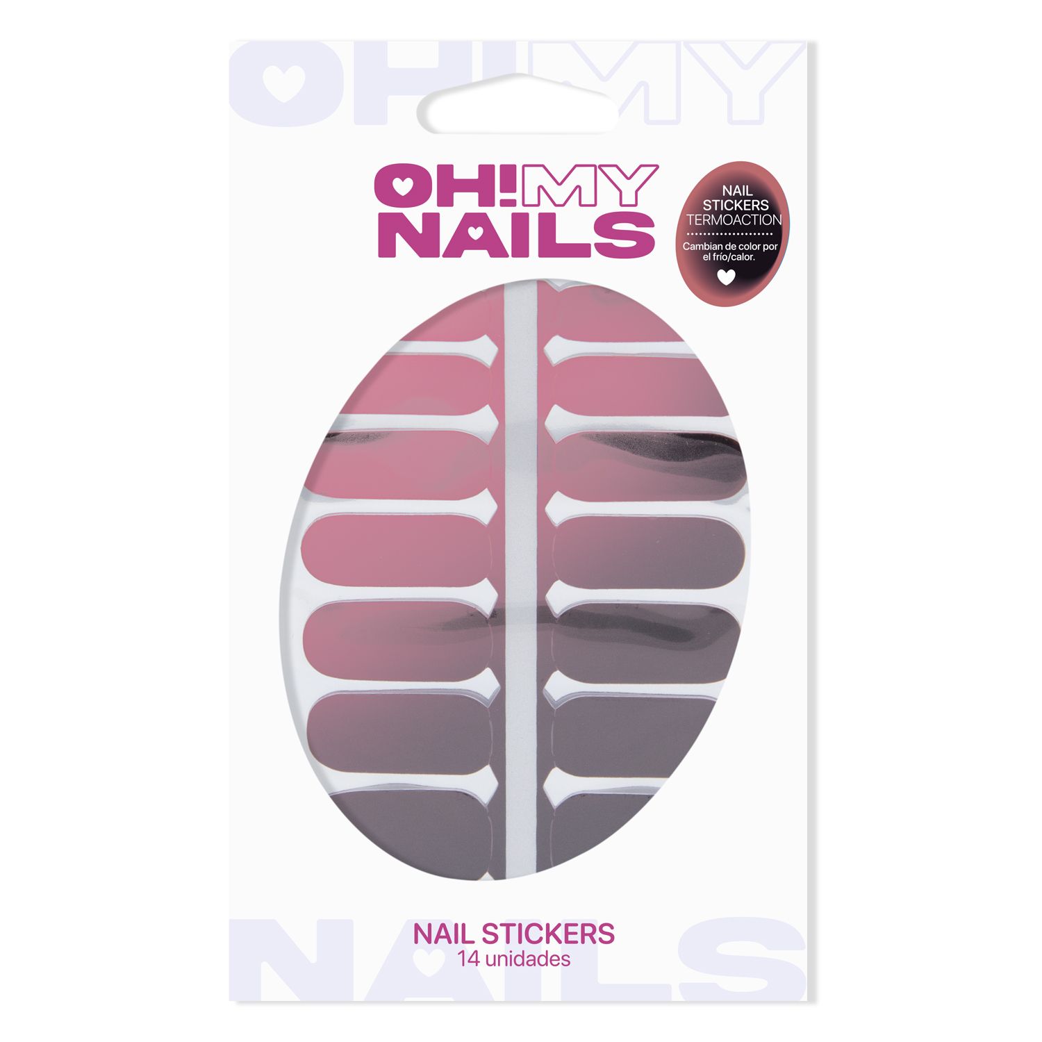 Oh My Nails Termoaction roza do črna laki za nohte