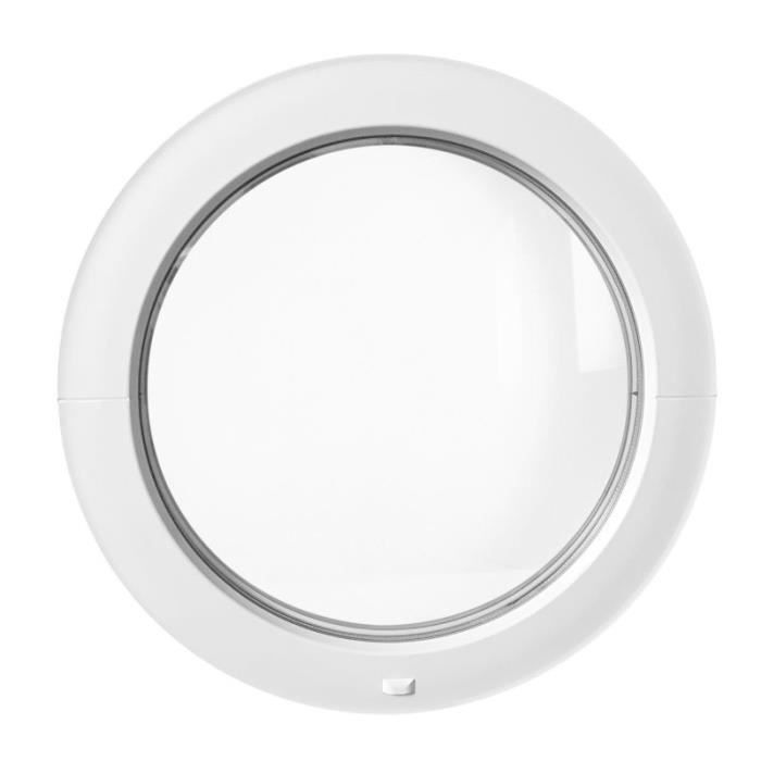 Ventana redonda fija de 600 mm, PVC blanco, ojo de buey.