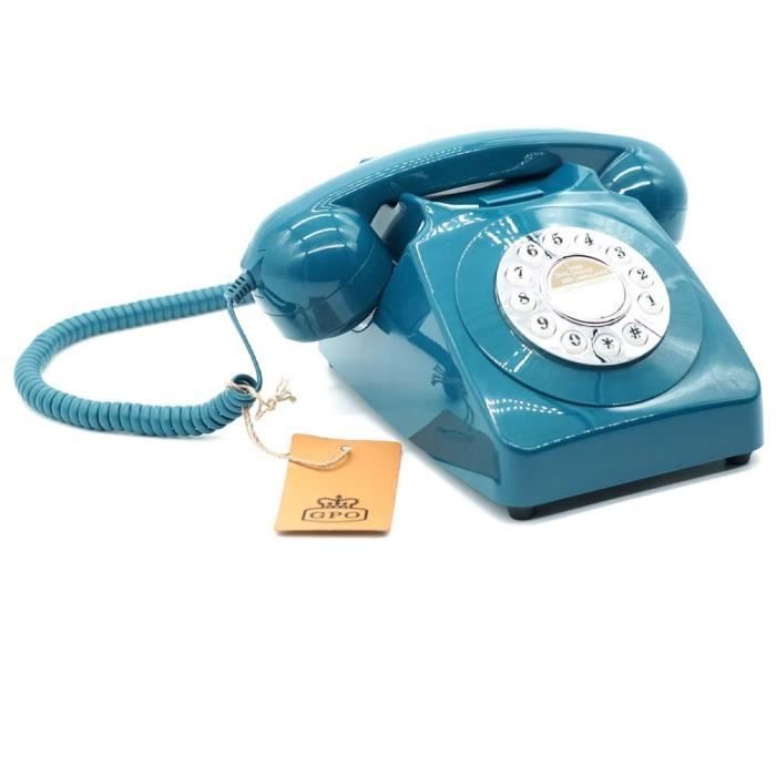 Teléfono fijo - GPO - 746 - Azur - Compatible con decodificador de Internet - Tono de llamada de Bell