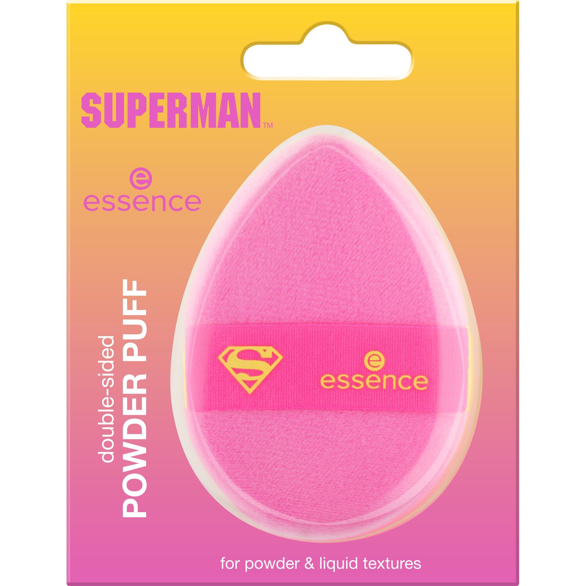Obojstranná hubka na make-up Superman Powder Puff Špongie na make-up