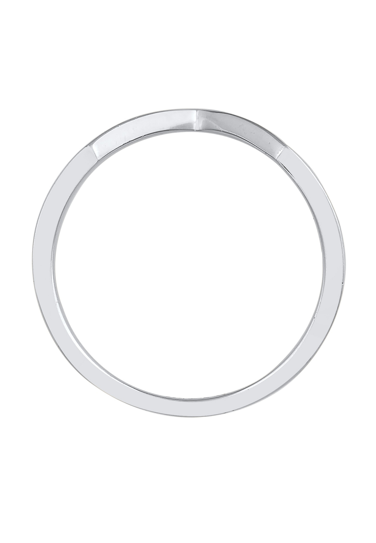Elli PREMIUM Elli PREMIUM Bague Femmes forme V Géo Basic en argent sterling 925 rhodié