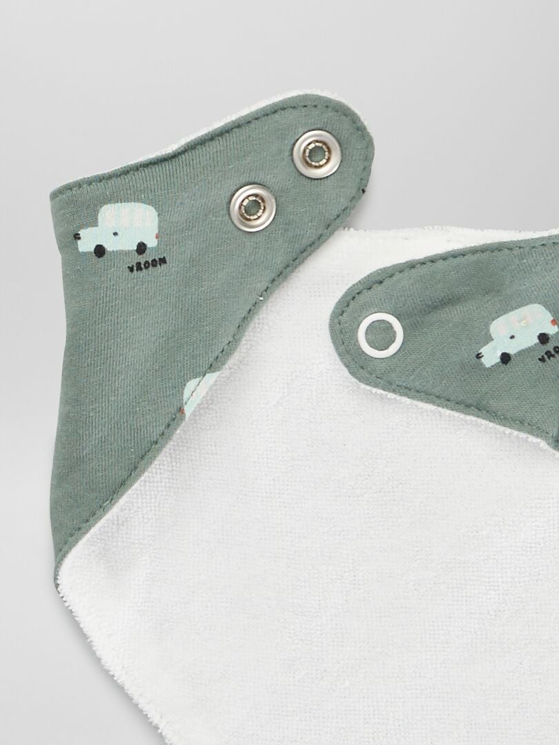 Conjunto de 3 babadores triangulares - VERDE