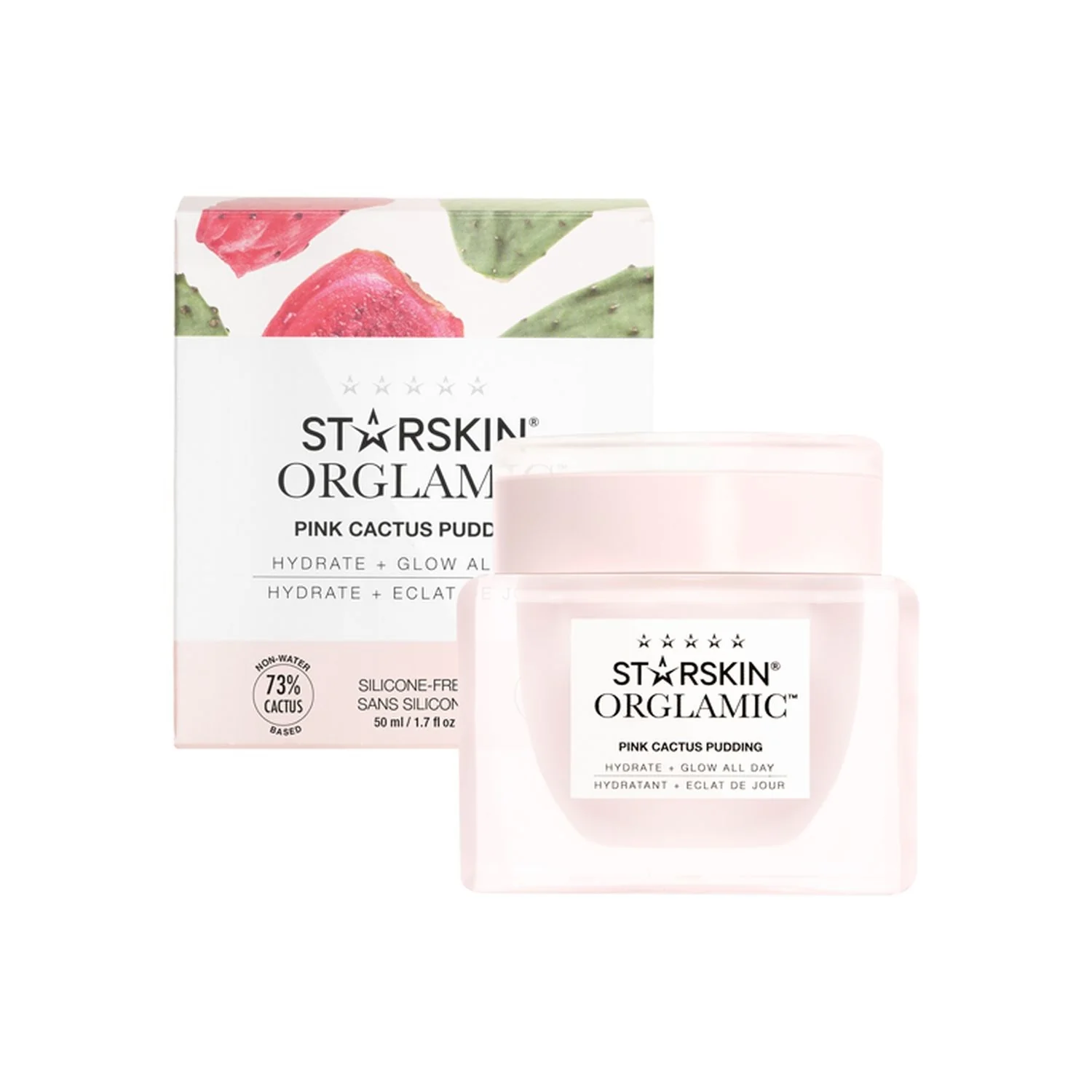 Orglamic ORGLAMIC™ Pink Cactus Pudding - Tratt.viso 24 ore idratante, Base Trucco idratante