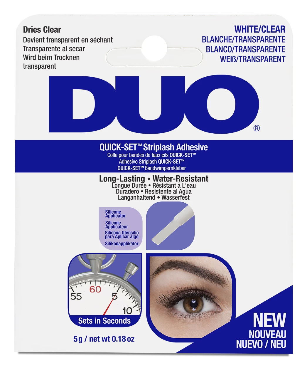 DUO Quick-Set lepilo za trepalnice s čopičem, prozorno - Ardell