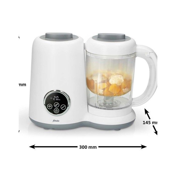 Robot pour repas bébés 5 en 1 Blanc – 300W - Stérilisation et Chauffe-biberon-cuisson vapeur