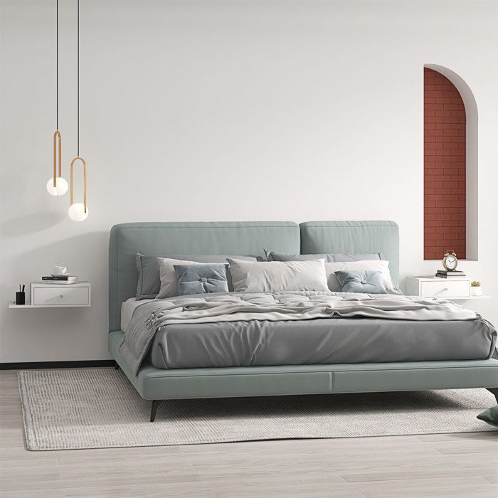 Juego de 2 mesitas de noche de pared - HOMCOM - juego de 2 mesitas de noche - estante lateral y cajón - 55 cm de ancho x 30 cm de profundidad x 15 cm de alto - MDF blanco