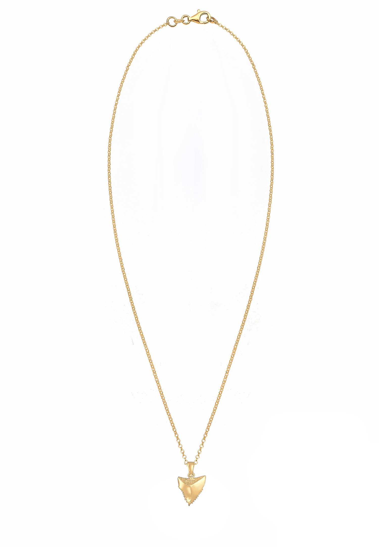 Elli Femmes pendentif dent dans la tendance Tusk en argent sterling 925 plaqué or