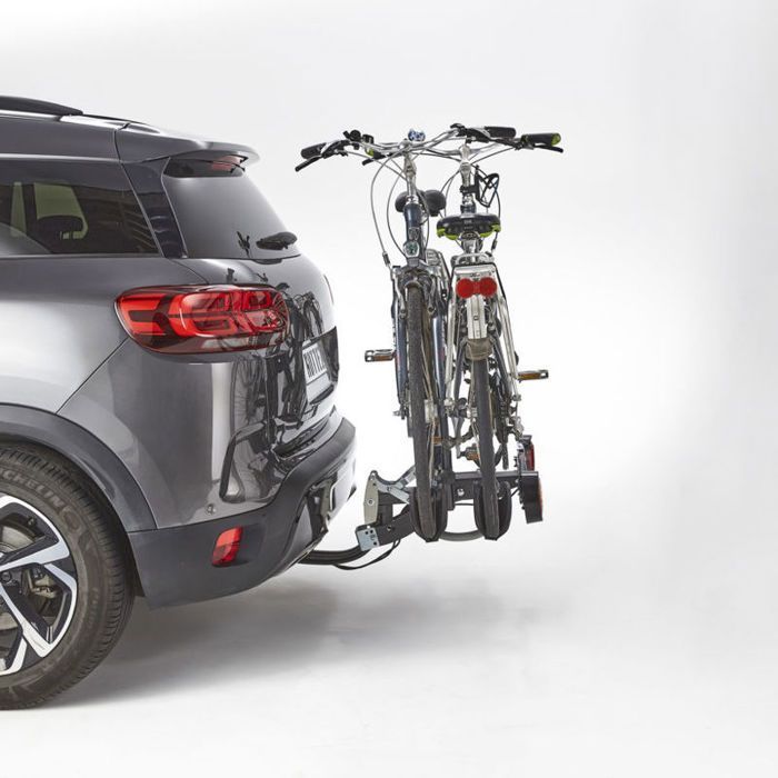 Opvouwbare fietsendrager voor 2 fietsen, te monteren op de trekhaak - Mottez Diane 2 / A040P2RA