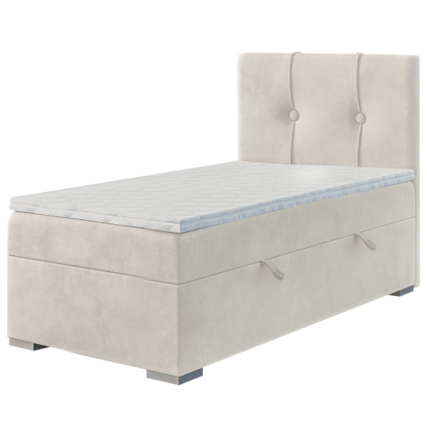 Łóżko kontynentalne RULEZ 90x200 prawy magic velvet 2250