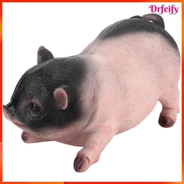 Gartendekoration – AKOZON – Schwein-Figur – Kunstharz – 17 x 10 cm – drinnen und draußen
