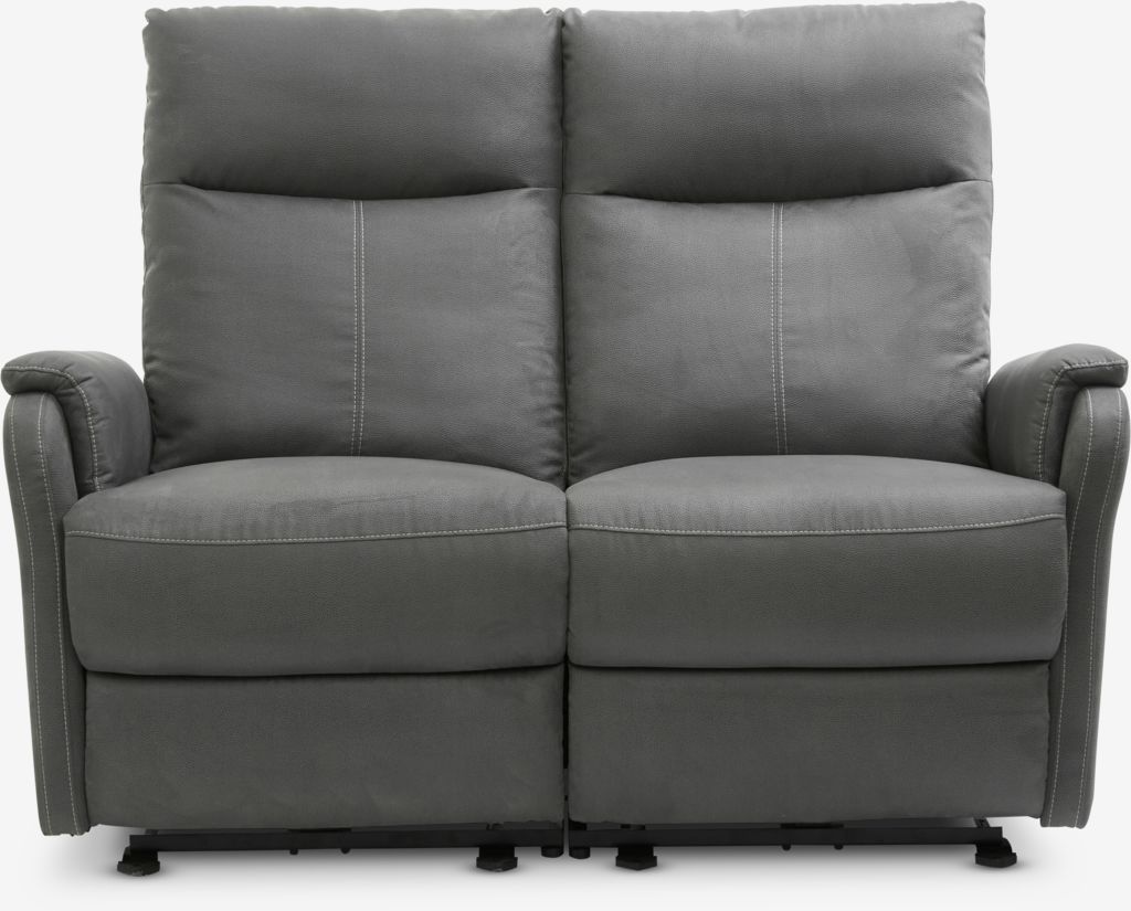 ABILDSKOV dvivietė sofa-lova, pilka dirbtinė oda