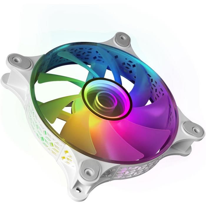 PC Case Fan - Mars Gaming - MF-3D RGB - White - 12 cm - RGB