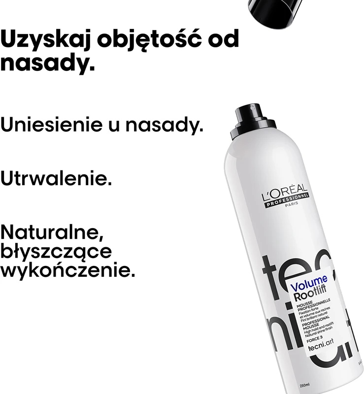 „L'Oréal Professionnel Tecni.Art Volume Rootlift“ plaukų putos, suteikiančios apimties nuo šaknų.
