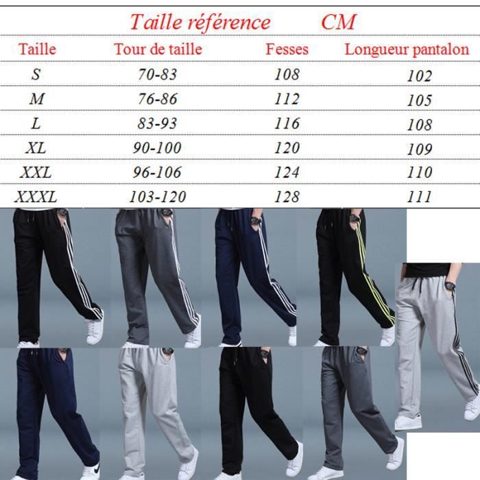 Gestreepte joggingbroek voor heren - Zwart - Katoenen sportbroek voor hardlopen en fitness