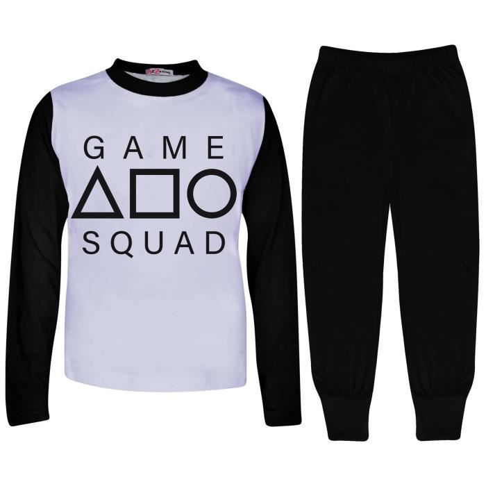 A2Z 4 Kids Filles Garçons Game Squad Pyjamas Cosplay De Noir Vêtements de nuit Enfants Pyjama 2 pièces Ensemble