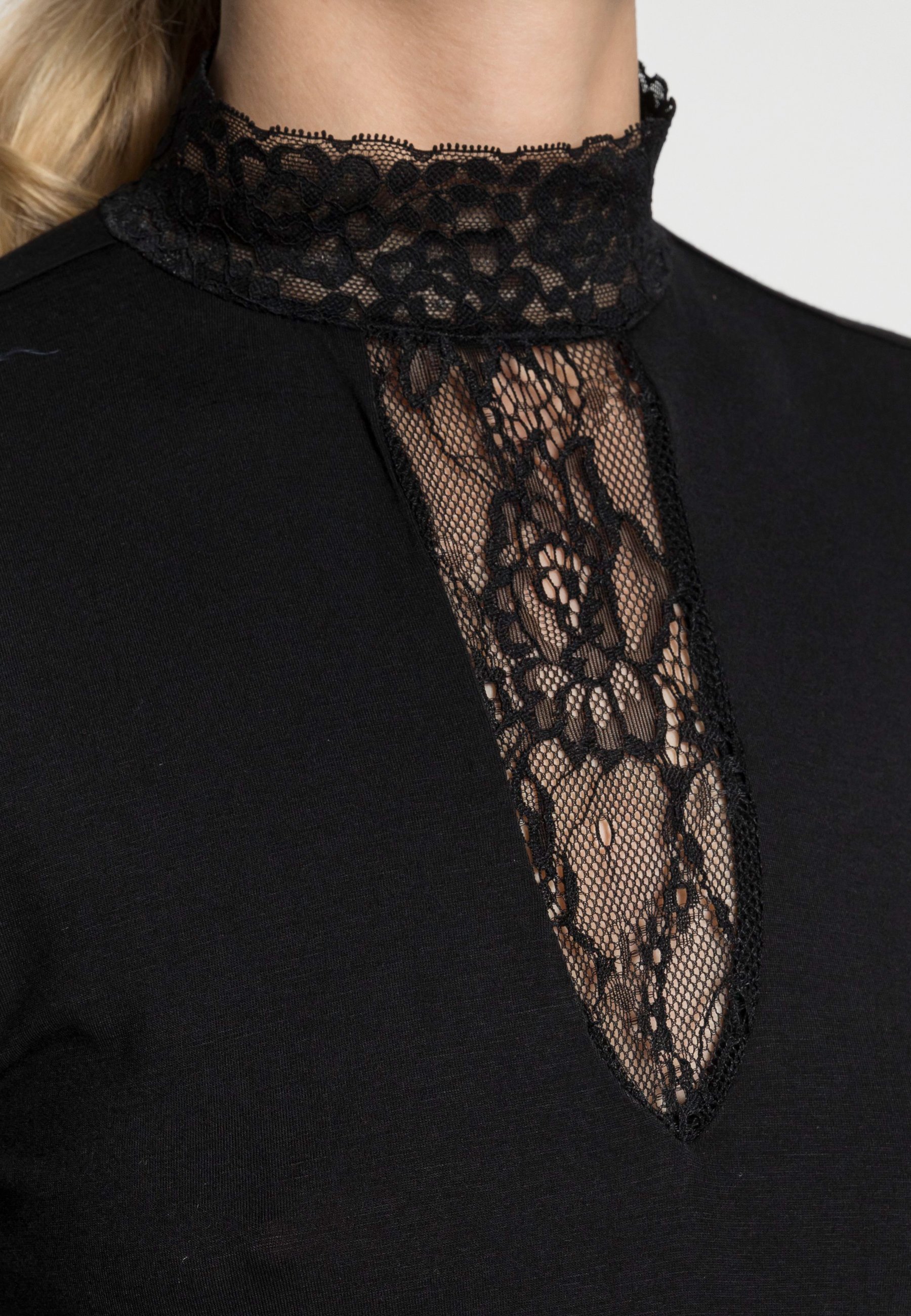 BLOUSE - Top s dlouhým rukávem - black
